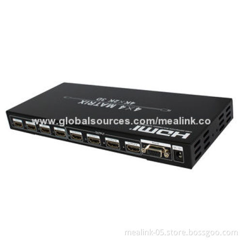 4x4 HDMI Matrix, Supports 4K*2K, 2.97Gbps Frequency BandwidthNew